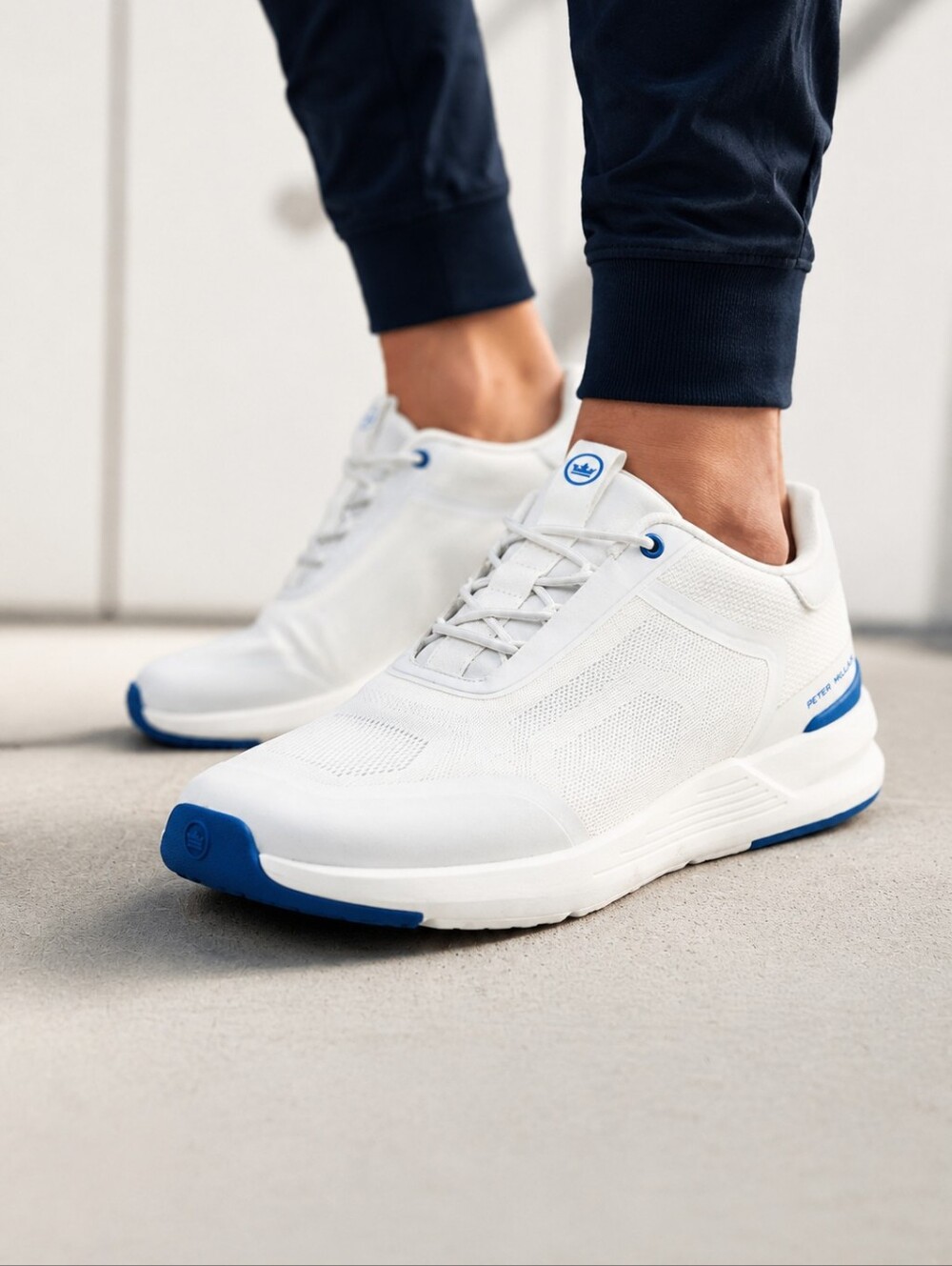 Peter Millar Crown Camberfly Sneakers Men’s 11.5 White Blue Golf Athletic Shoes